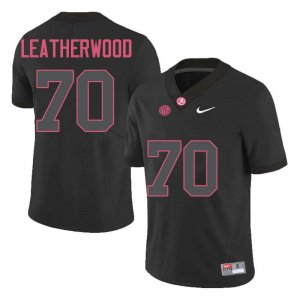 NCAA Men's Alabama Crimson Tide #70 Alex Leatherwood Stitched College Nike Authentic Black Football Jersey SC17Z08SP